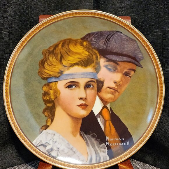 Meeting On the Path - Norman Rockwell Collectable Plate VTG - Picture 1 of 8